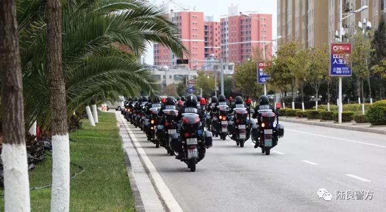 云南曲靖:陆良公安骑警“新名片”正式亮相