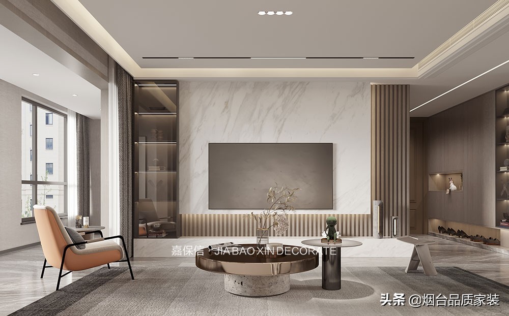 烟台装修 | 百年万悦府139平三室两厅现代极简风格装修效果图