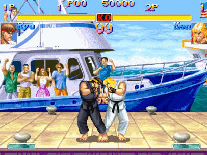 经典街机《拳皇》1P和2P一起摇大招，结果和想象的不一样