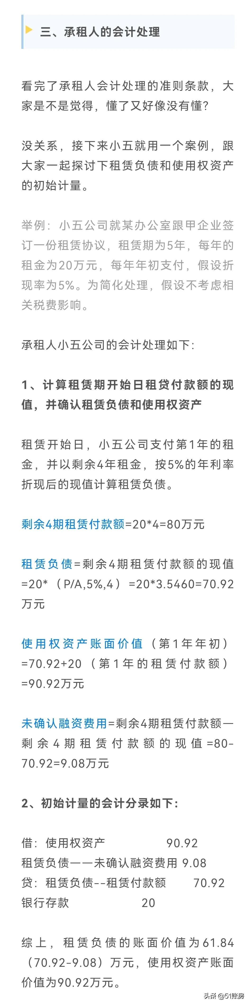 会计实务 | 一文读懂新准则下租赁负债和使用权资产的初始计量