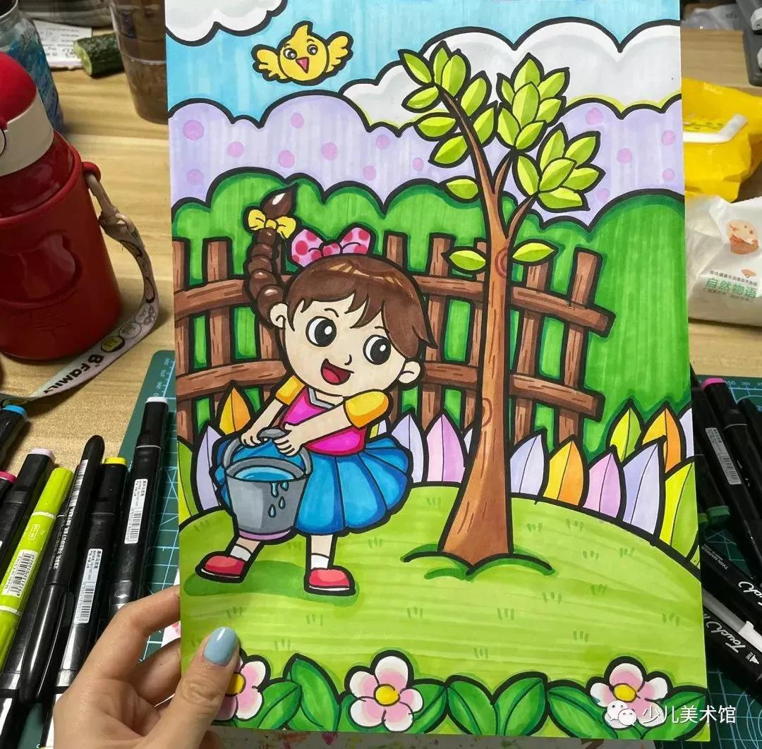 创意美术—太美了！超好看的40幅创意儿童画，张张精品，经典收藏