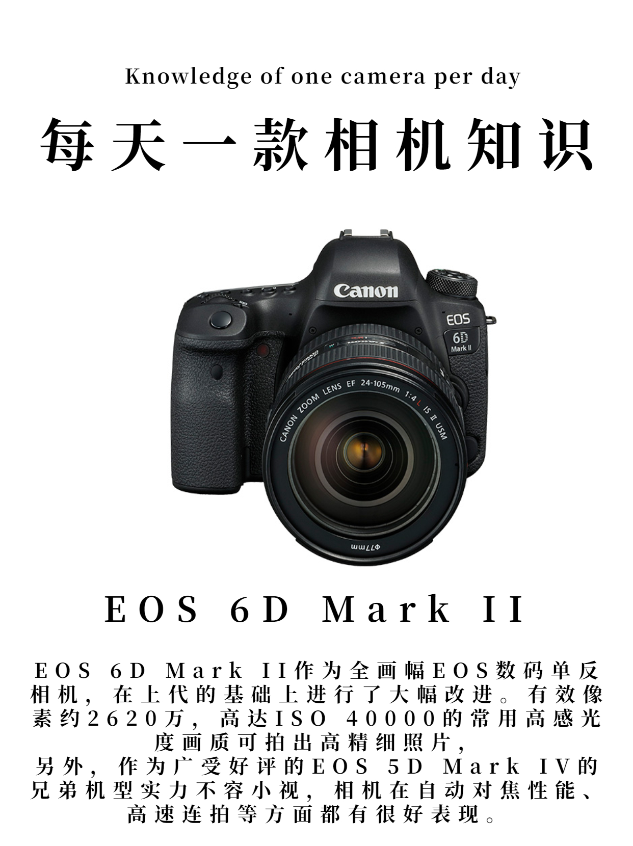每天一款相机知识—EOS 6D Mark II