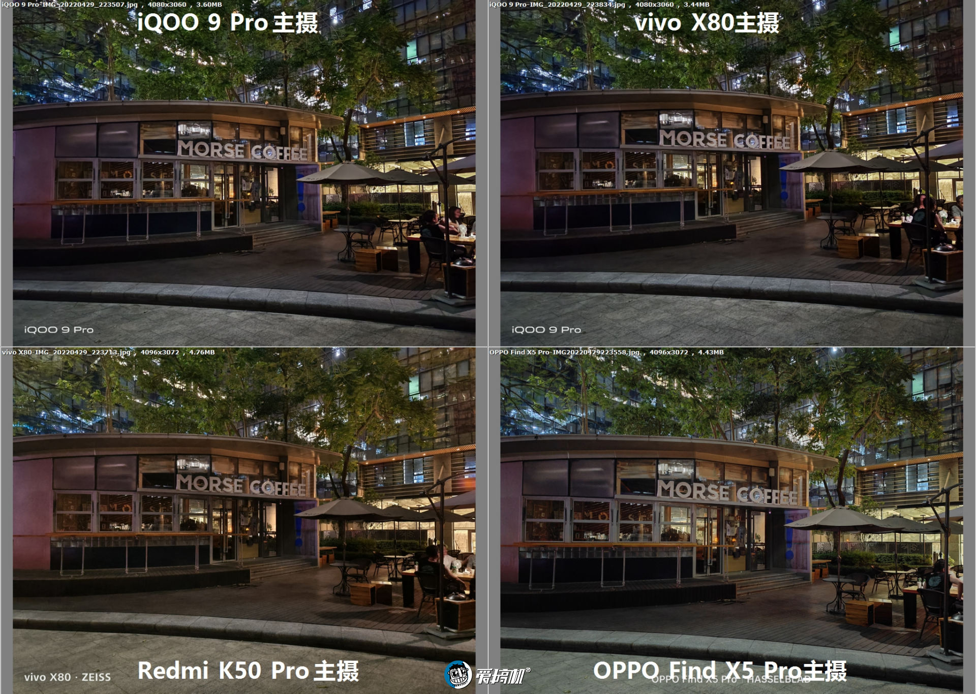 发哥翻身，vivo X80、K50 Pro、Find X5 Pro、iQOO 9 Pro拍照对比