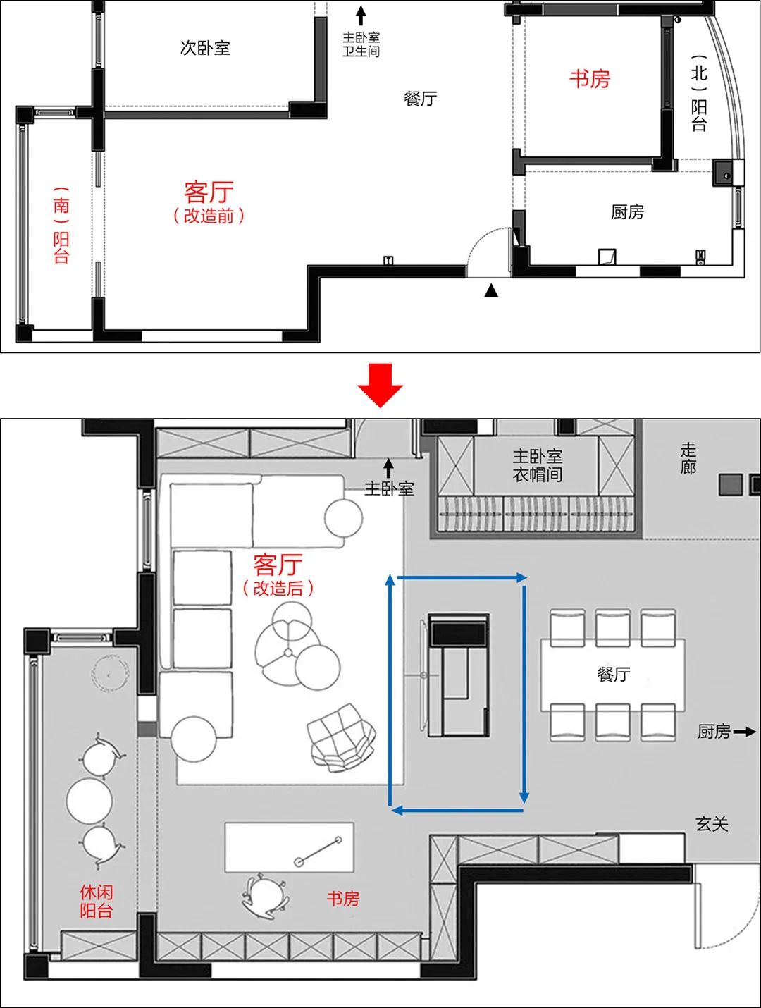 上海145㎡旧房爆改，风格风水都改了！屋主都满意的小豪宅