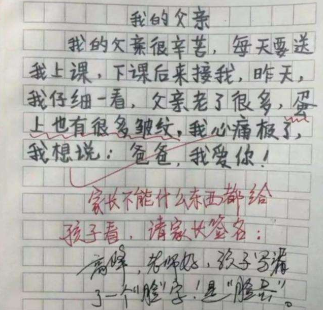小学生作文《我讨厌爸爸》，稚嫩话语尽显心酸，妈妈看完哽咽了