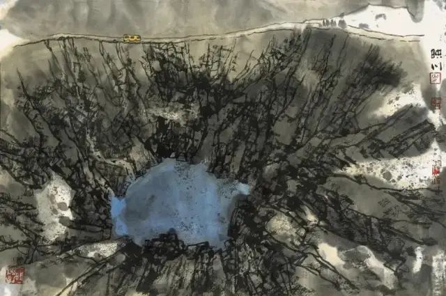 他的画激情迸发，境界博大