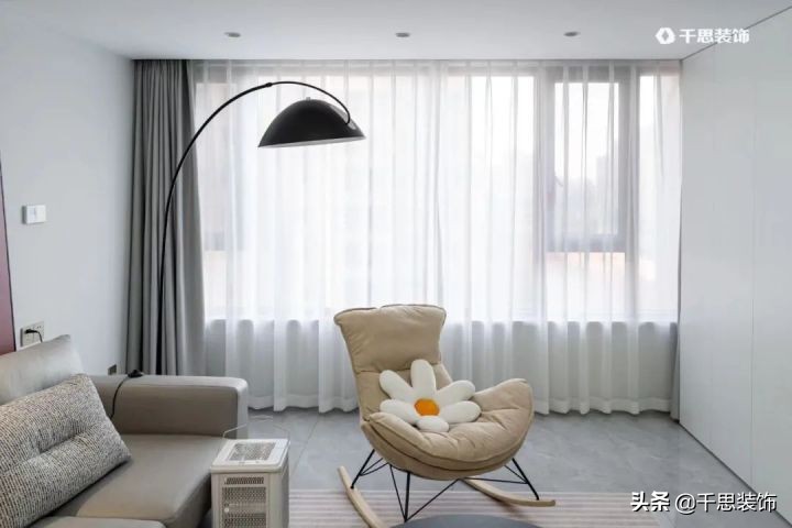 装修案例分享 | 大面积留白的128㎡北欧风三居，明净通透超养眼