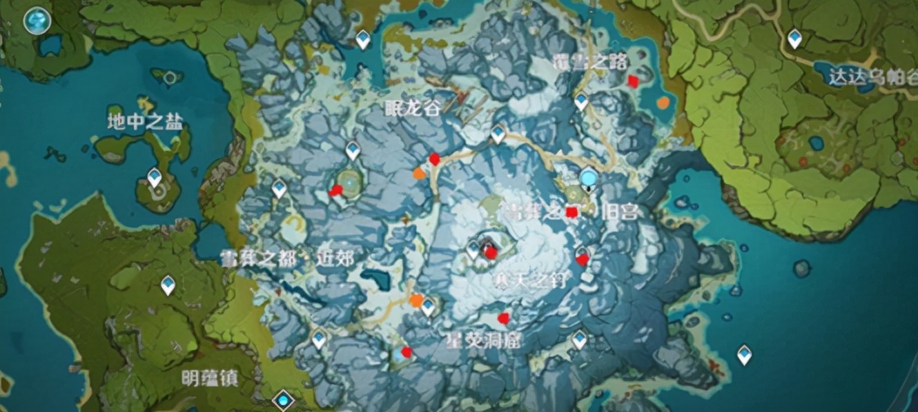 原神2.3雪山八个石碑在什么地方？原神雪山八个石碑位置一览