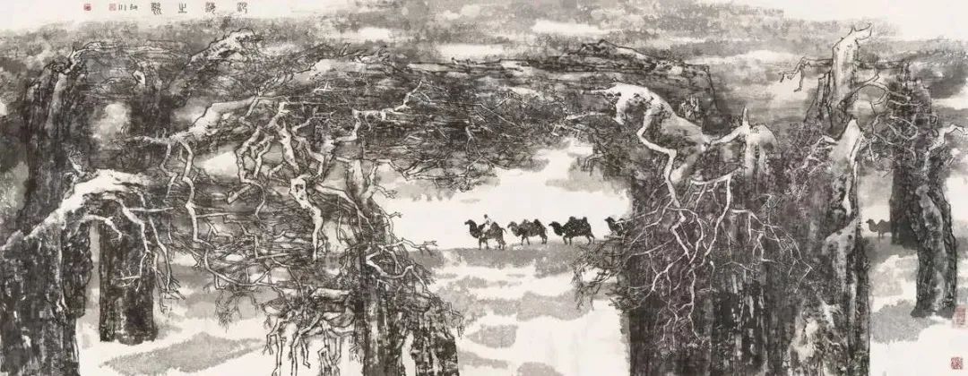 他的画激情迸发，境界博大