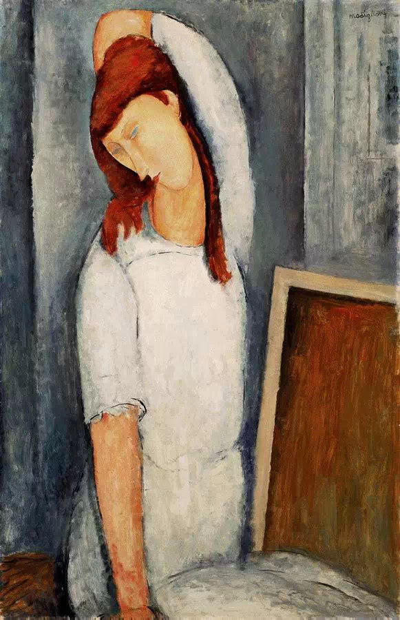 长颈女人——阿米地奥·莫迪利阿尼Amedeo Modigliani人物油画作品
