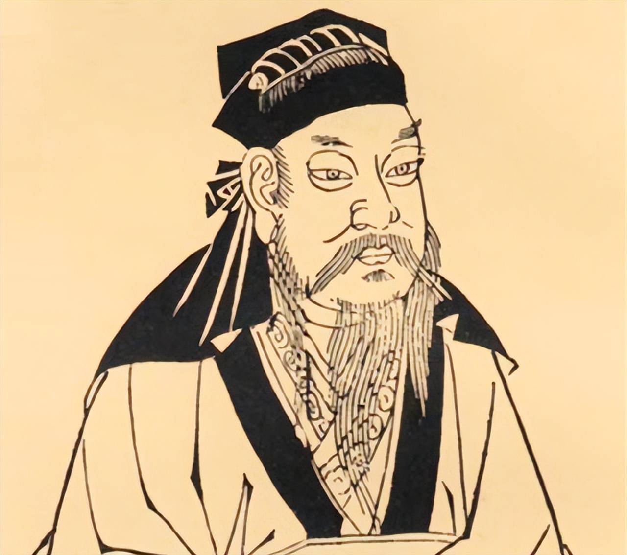 诸葛亮头戴纶巾手拿羽扇(中国赞头戴纶巾，手持羽扇，在很多文学作品中)