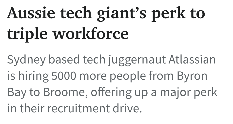 强势扩招！澳洲科技巨头Atlassian计划招聘5000余新员工