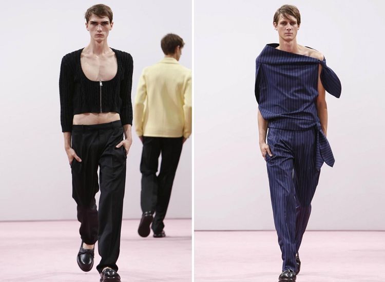 男生“露肉装”也开始内卷！露脐装、香肩和超短裤，时髦又性感