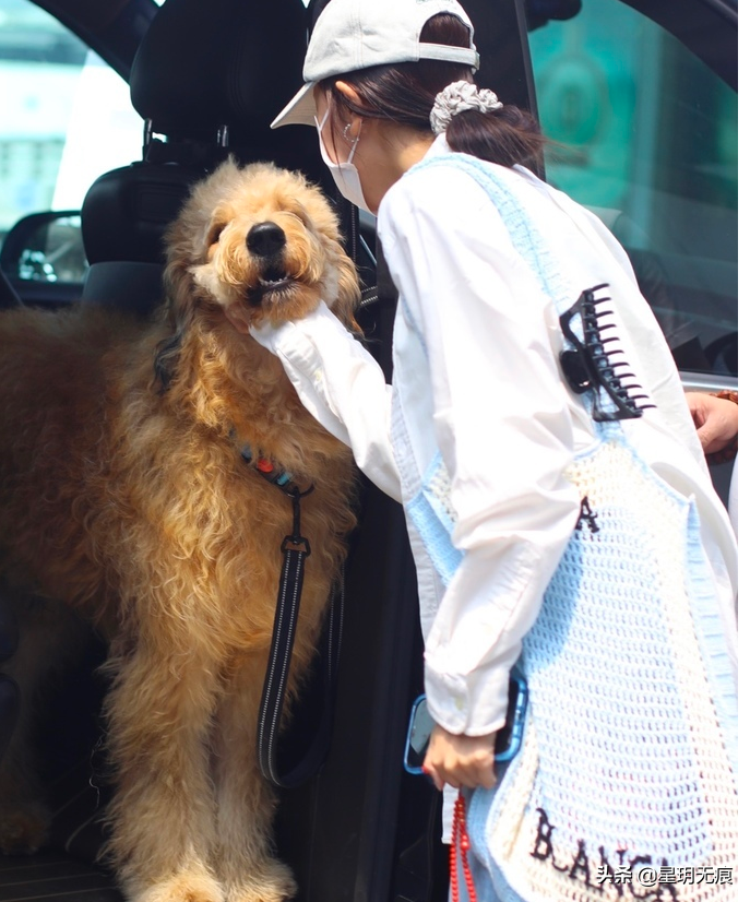 宋妍霏穿白衬衫搭配浅色牛仔裤机场秀纤腰休闲清爽