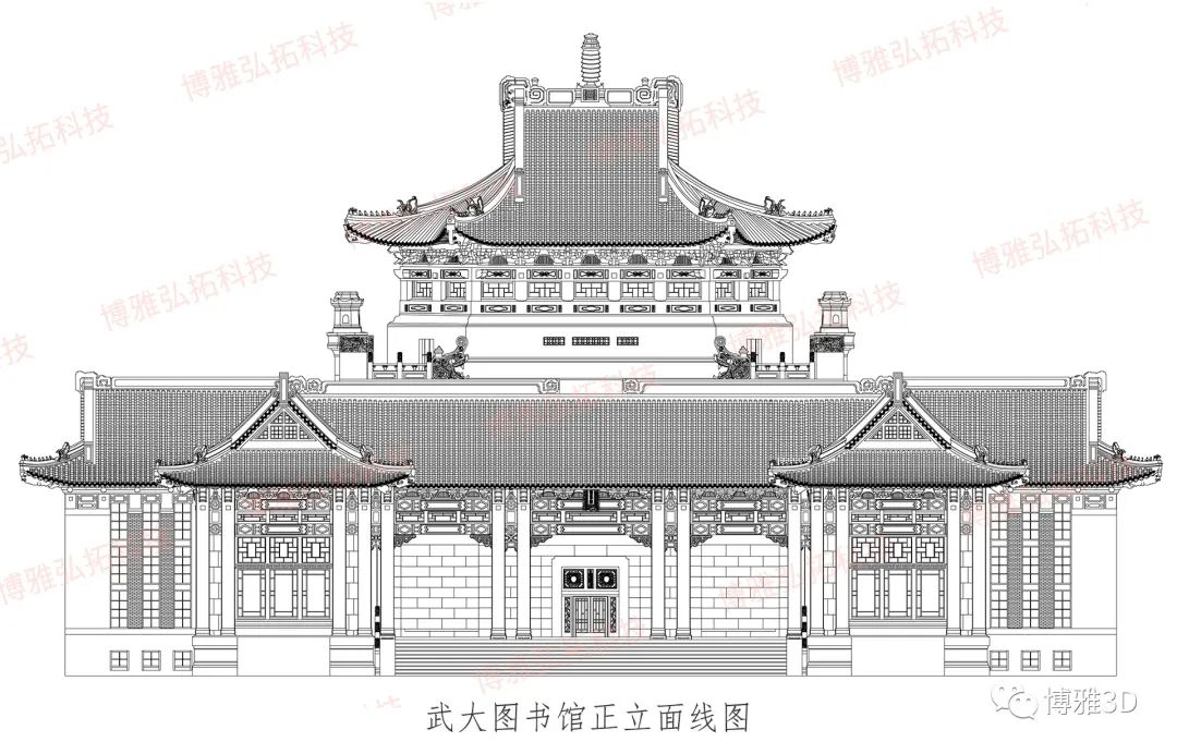 实景三维建模案例展示：武汉大学图书馆，中西文化交织与历史余韵
