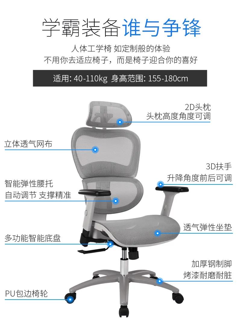 高性价比人体工学椅为你“撑腰”，科学减轻腰颈负担