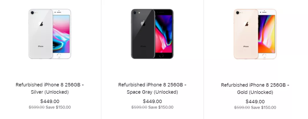 “新”机售价2028元？苹果官网上架iPhone 8官翻机