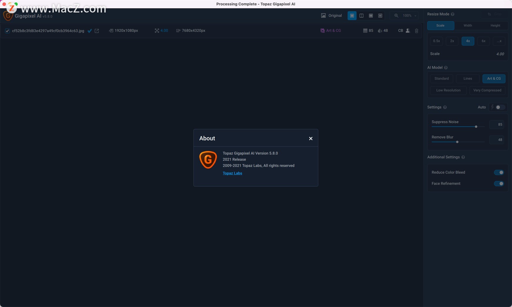 Topaz Gigapixel AI for Mac(照片放大工具)中文版