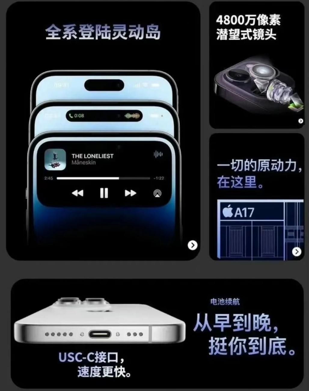 iPhone15宣传PPT外泄，全系“登岛”无悬念，告别刘海屏