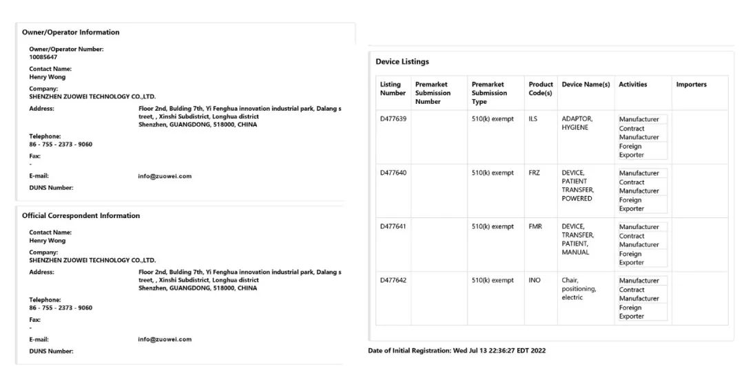 喜讯！作为科技智能护理产品通过美国FDA注册