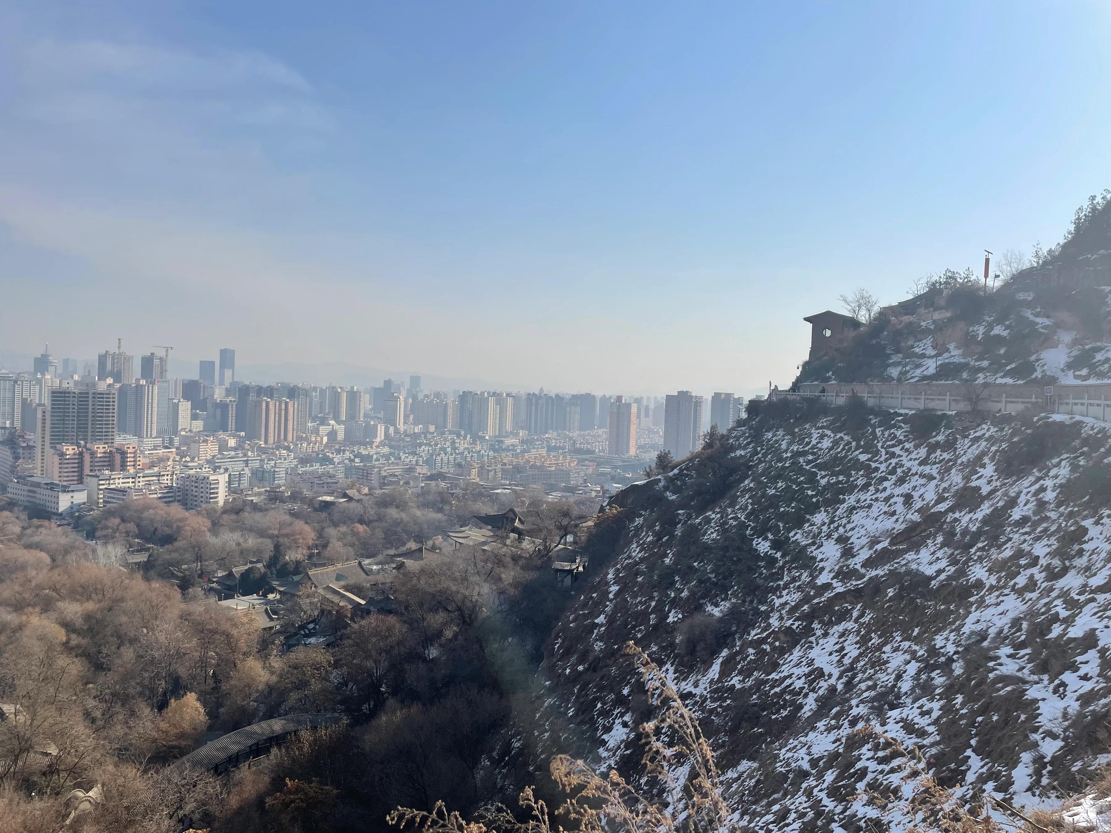 随一场春雪,纷飞在兰州五泉山