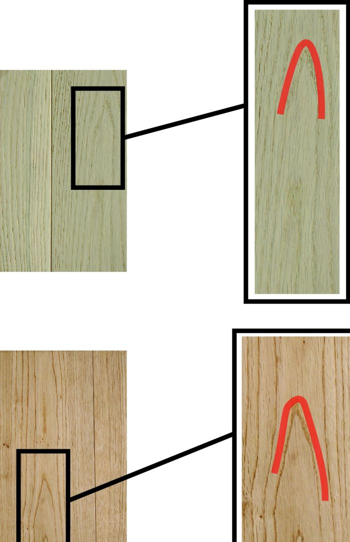 橡木和橡胶木木纹比对图片