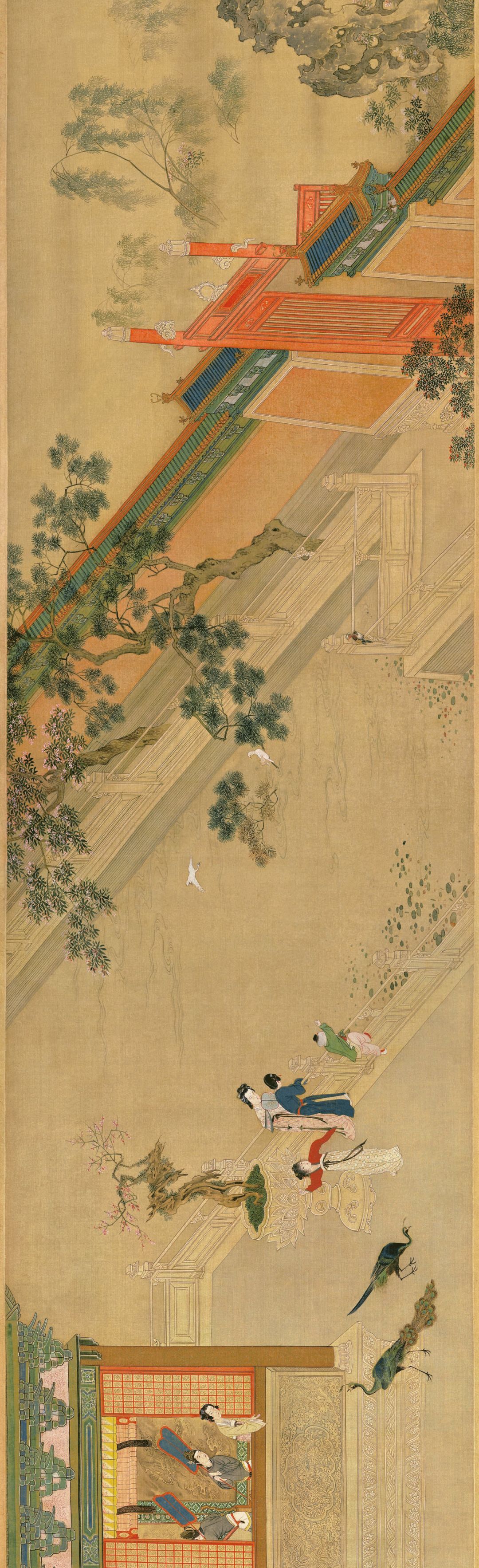 台北故宫博物院山水作品《桃源仙境图》《莲溪鱼隐图》《柳下眠琴图》