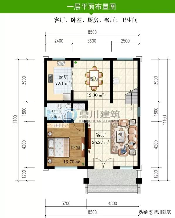 8.5米x12米房屋设计图图片