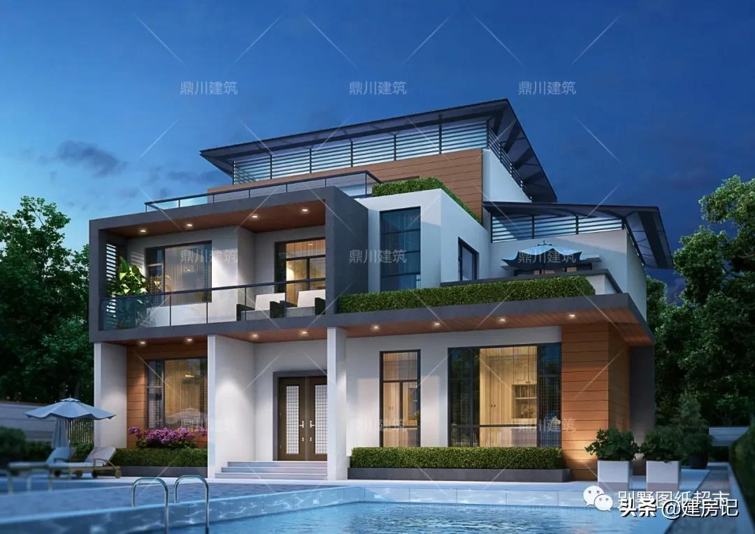 广东15款现代风格别墅，潮流时尚配色高级，8090最爱建房风格来了