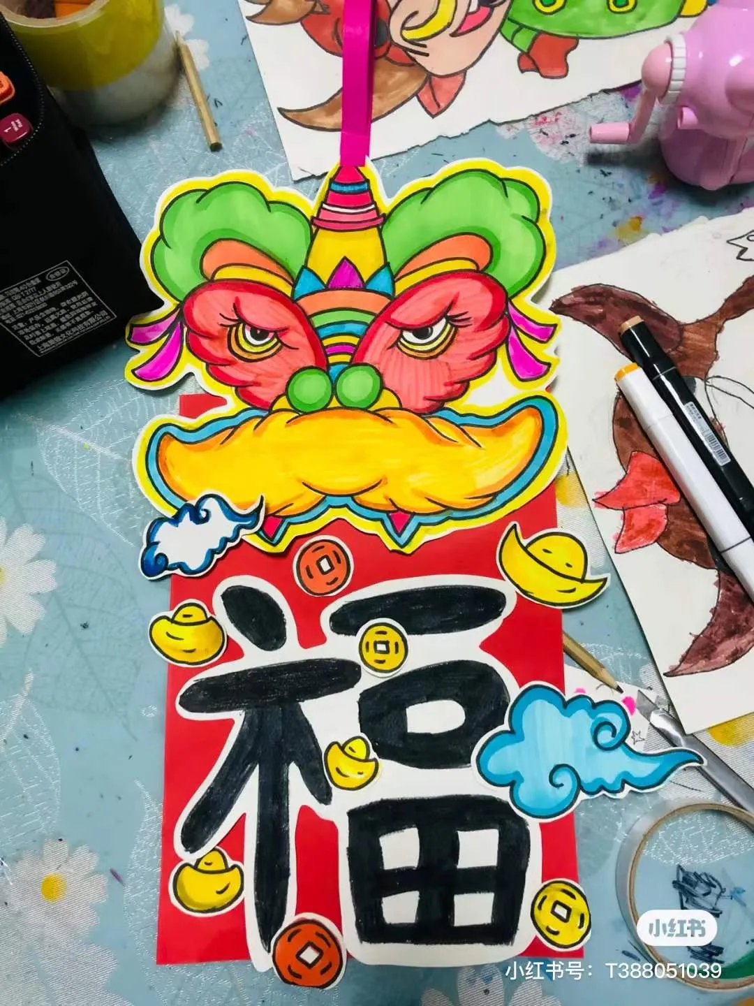 60张童趣十足的“元旦”主题画作，构图美，配色更美，每张都超赞