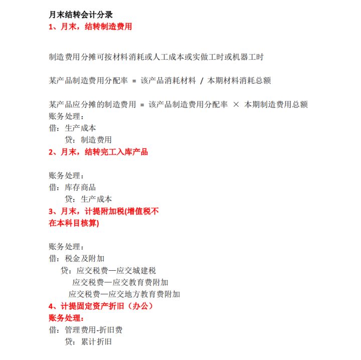 32岁女会计熬夜总结，月末生产成本结转的四大步骤，建议收藏