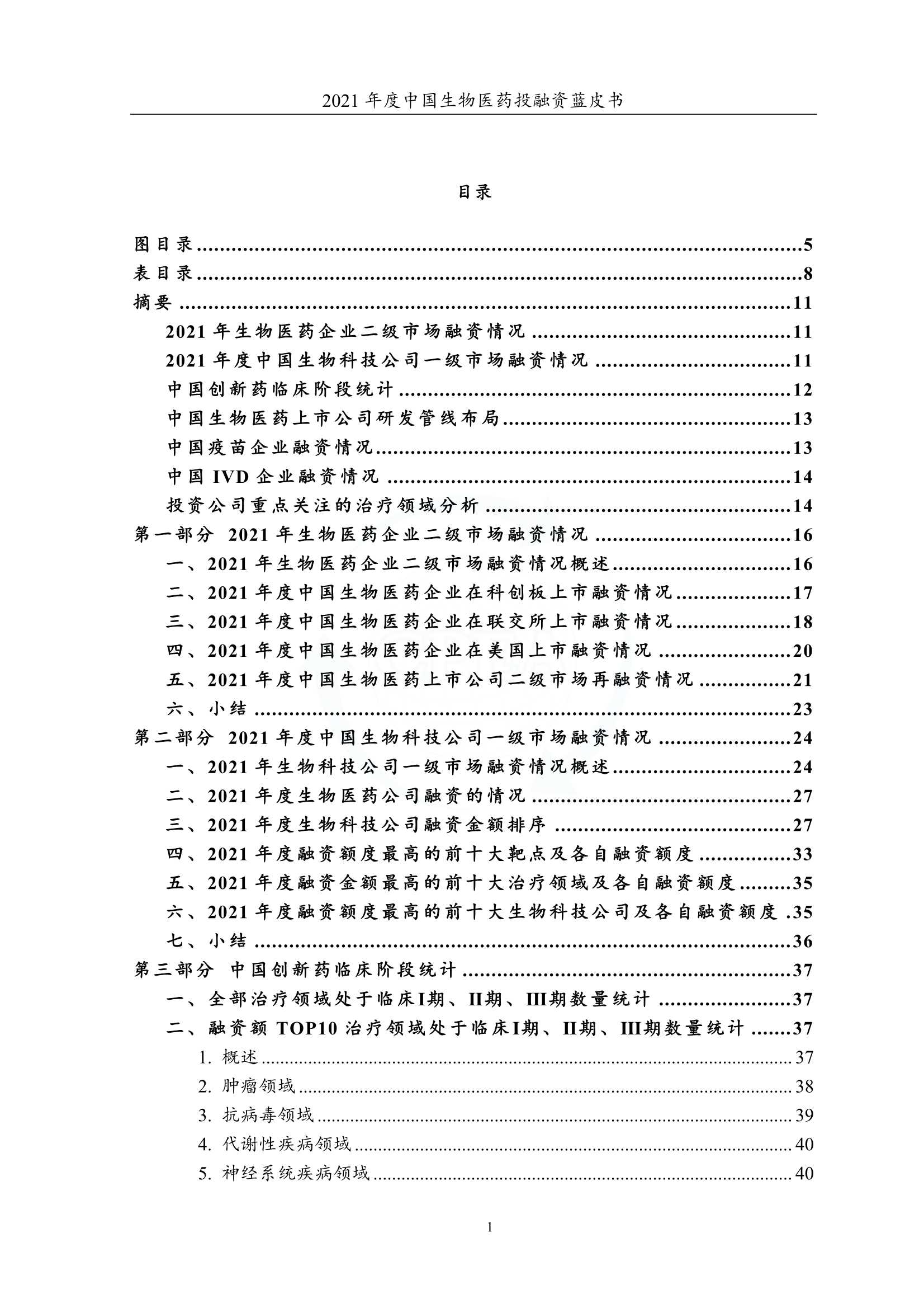 2021年度中国生物医药投融资蓝皮书（162页）