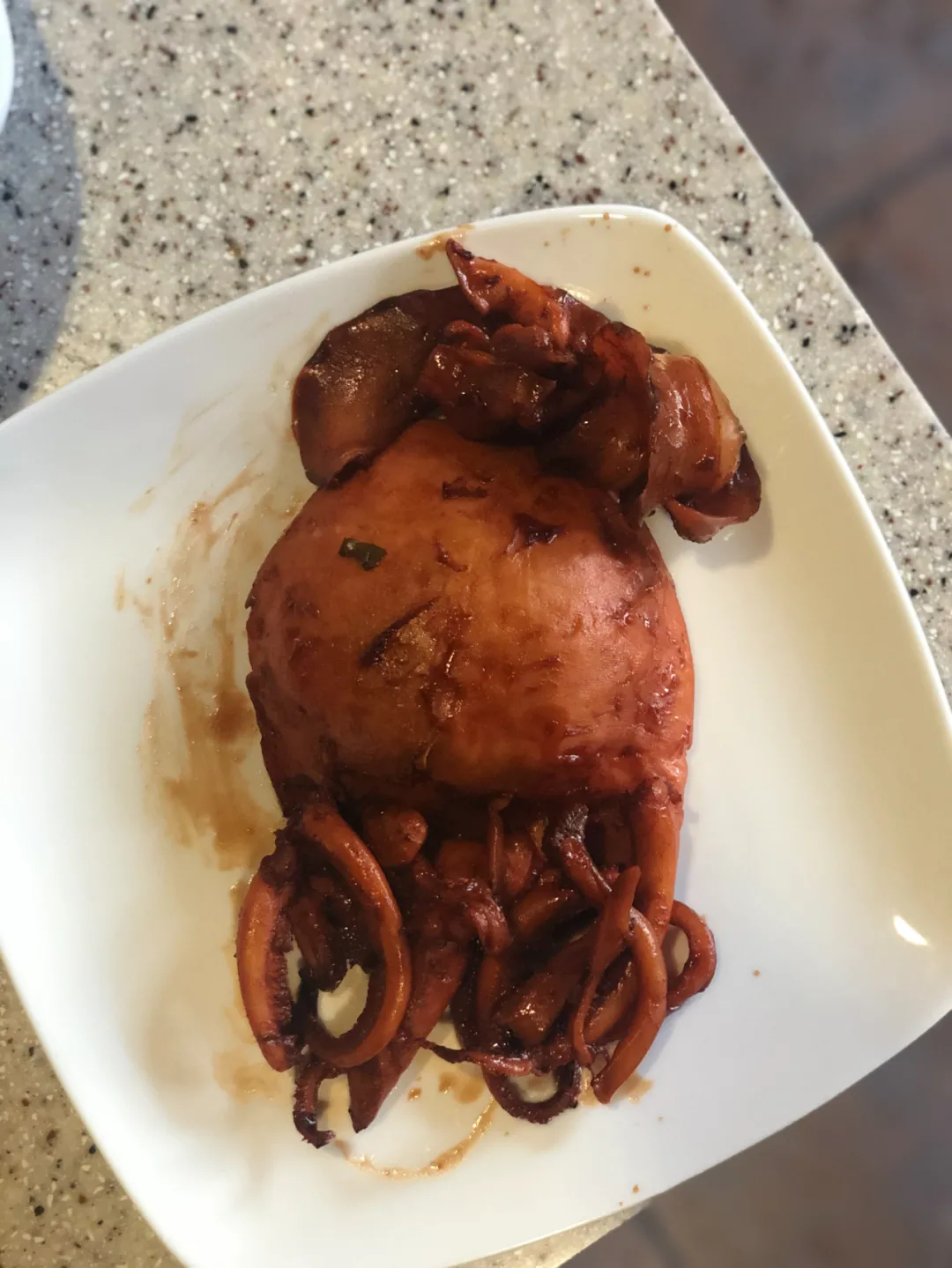 你们要的我家年夜饭菜谱：南瓜浓汤，鲜墨鱼烧子排……