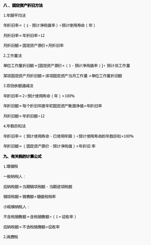 2022初级会计考生通关必备：初级会计必背公式，夯实基础轻松备考