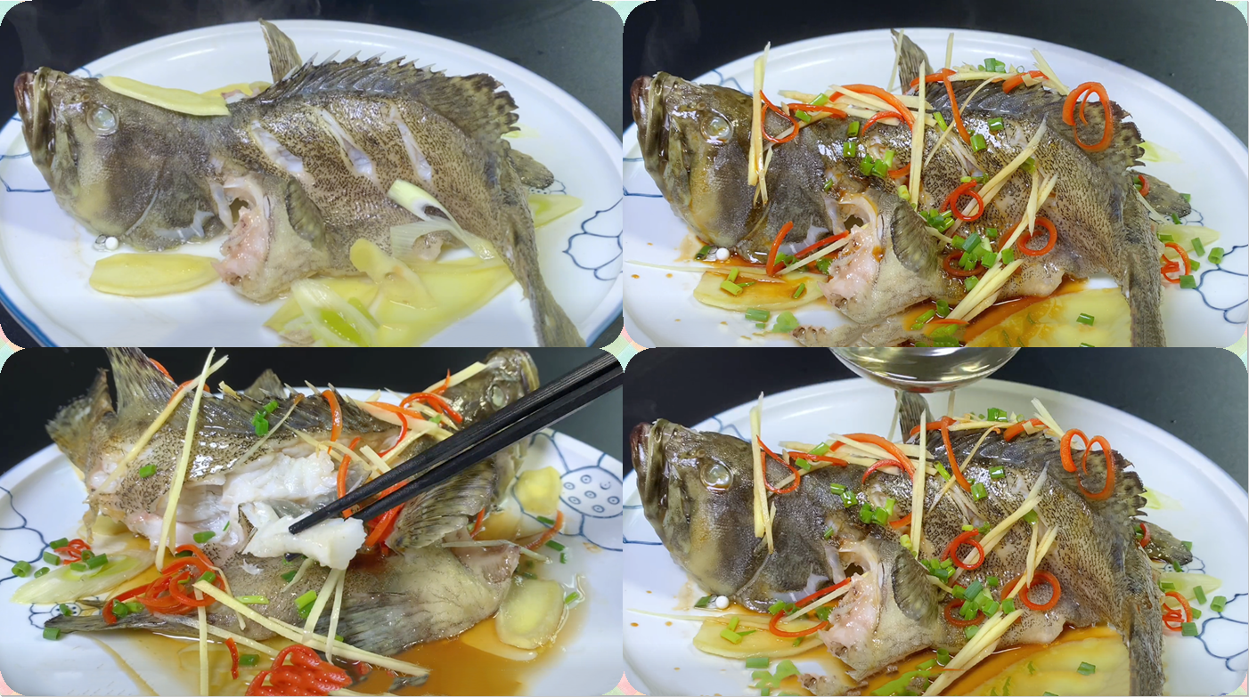 所需食材:石斑魚 蔥姜 辣椒