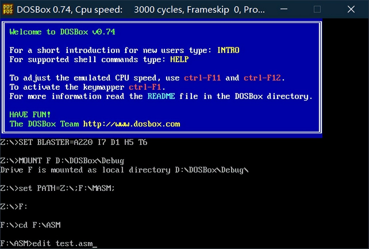 Windows10下搭建匯編語言開發環境