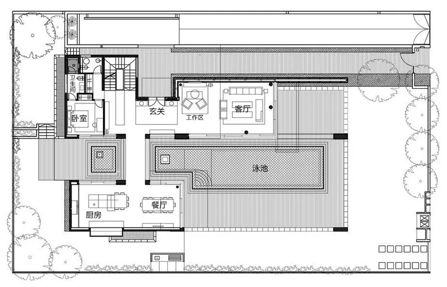 国外500㎡以上自建别墅,都带庭院跟泳池,这两套简直教科书