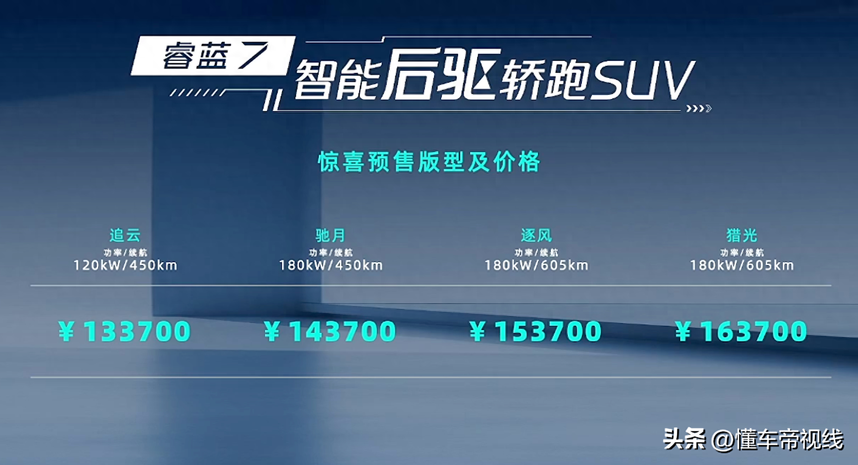 新车 | 13.37万起，吉利睿蓝7亮相2023成都车展，续航450/605公里