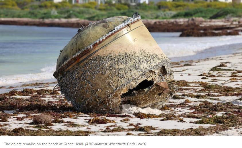 神秘物件现身澳洲海岸，澳媒：疑为20年前印度火箭残骸