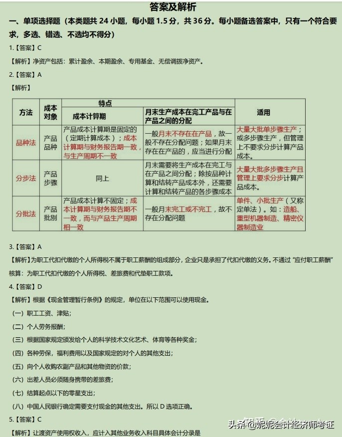 （2019-2021年）初级会计历年真题试卷和答案解析