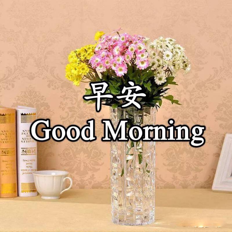 夏日清晨早上好问候语动态图片表情 天天欢喜过 日日无烦忧图片