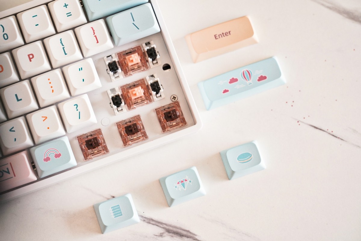 颜控不能拒绝的键盘，享受客制化设计，小呆虫马卡龙主题配色