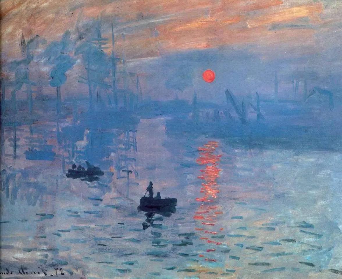每天一幅名画|《日出·印象》莫奈 monet 1874