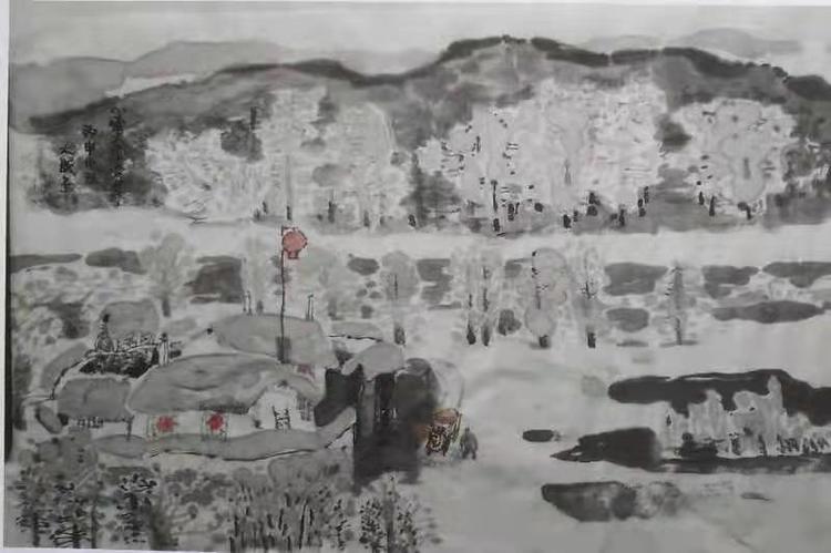 《家乡的雪》大路美术研究院主创画家成秉羿作品展示