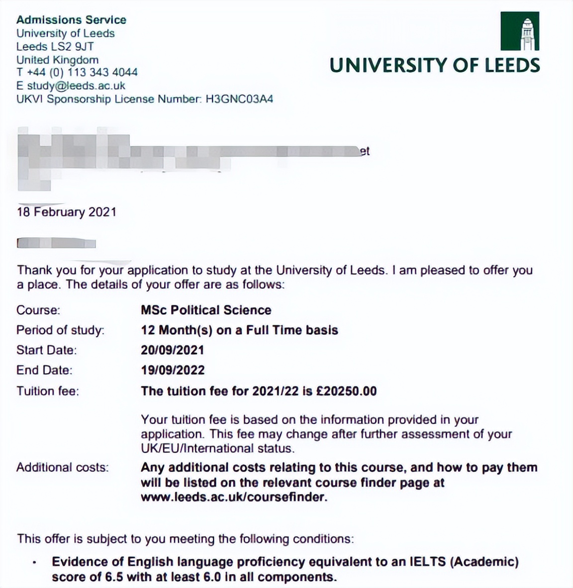 利兹大学，SOAS和谢菲尔德大学政治硕士详细介绍，附案例