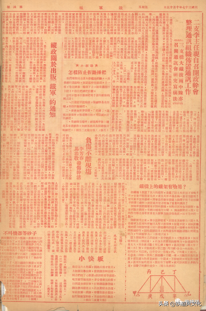 第一张铁道兵报：《铁军》（1948年10月15日）原创 梅梓祥