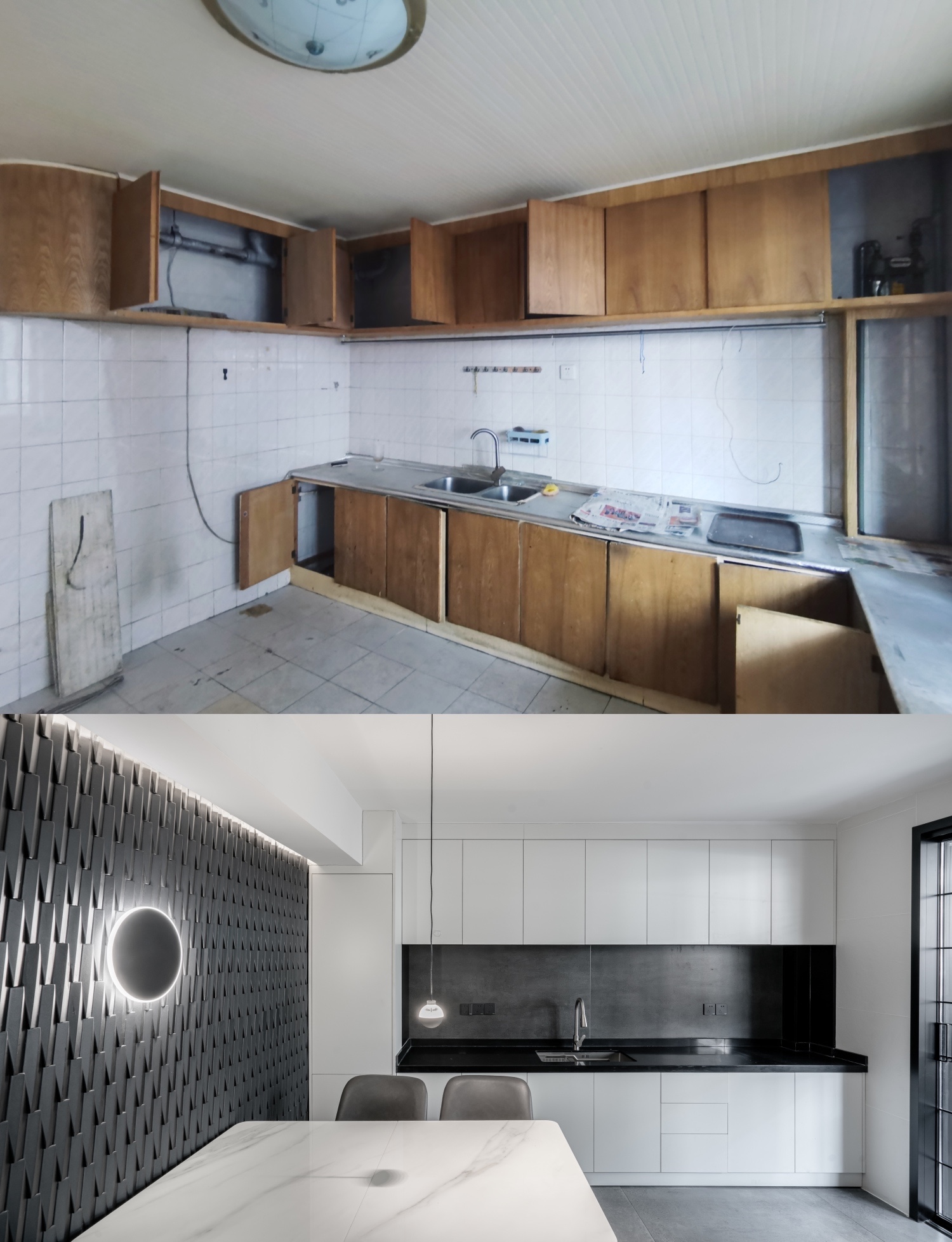 20年老房蜕变重生，为60+老夫妇打造黑白前卫家居