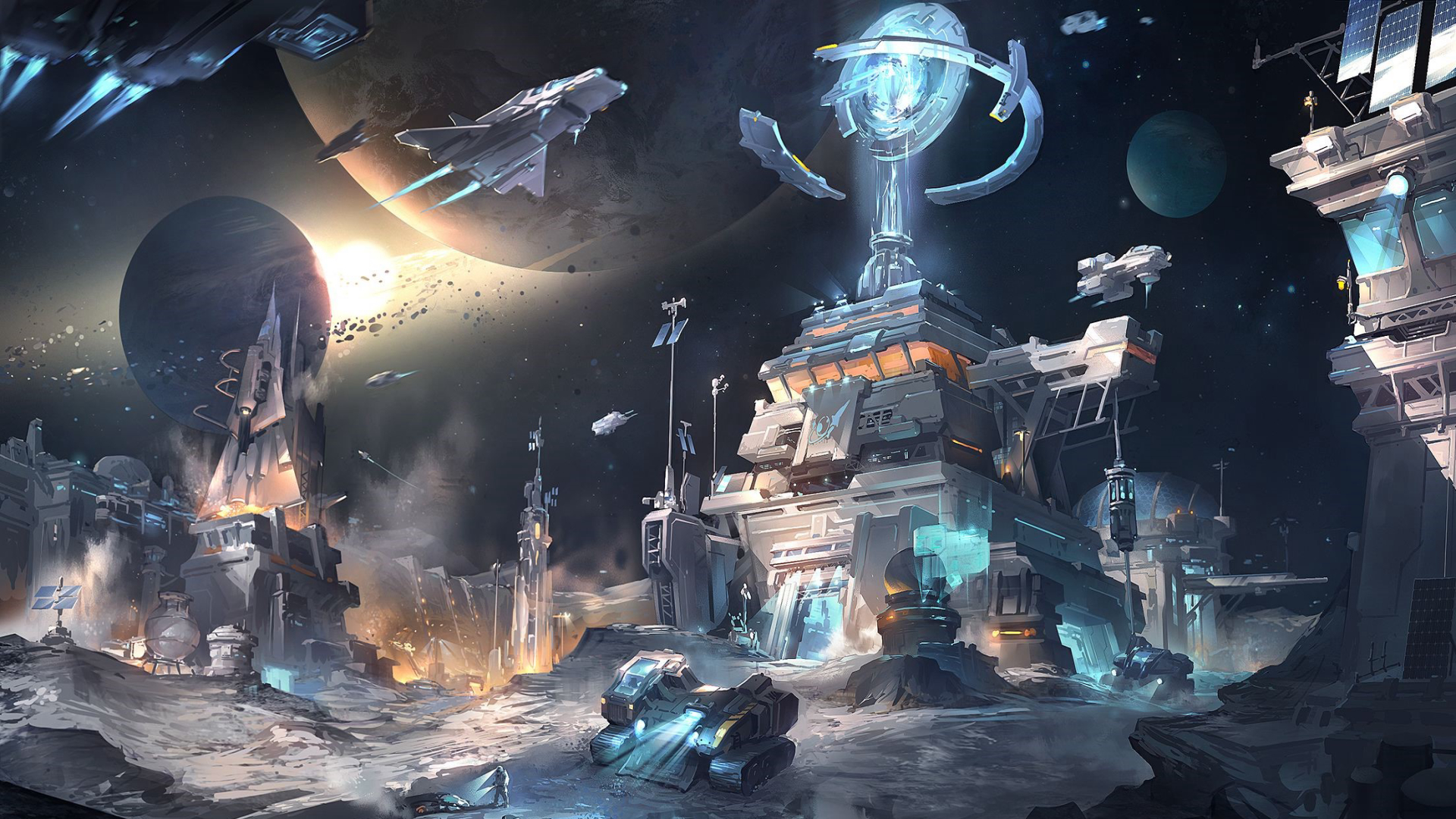 人类幻想的宇宙基地当然,人类如果真的走到这一步,肯定是在地球上一秒