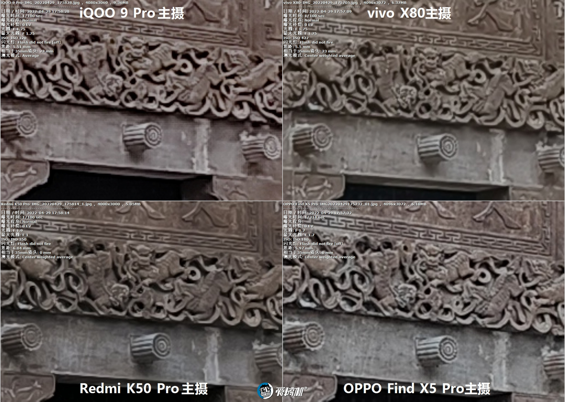 发哥翻身，vivo X80、K50 Pro、Find X5 Pro、iQOO 9 Pro拍照对比