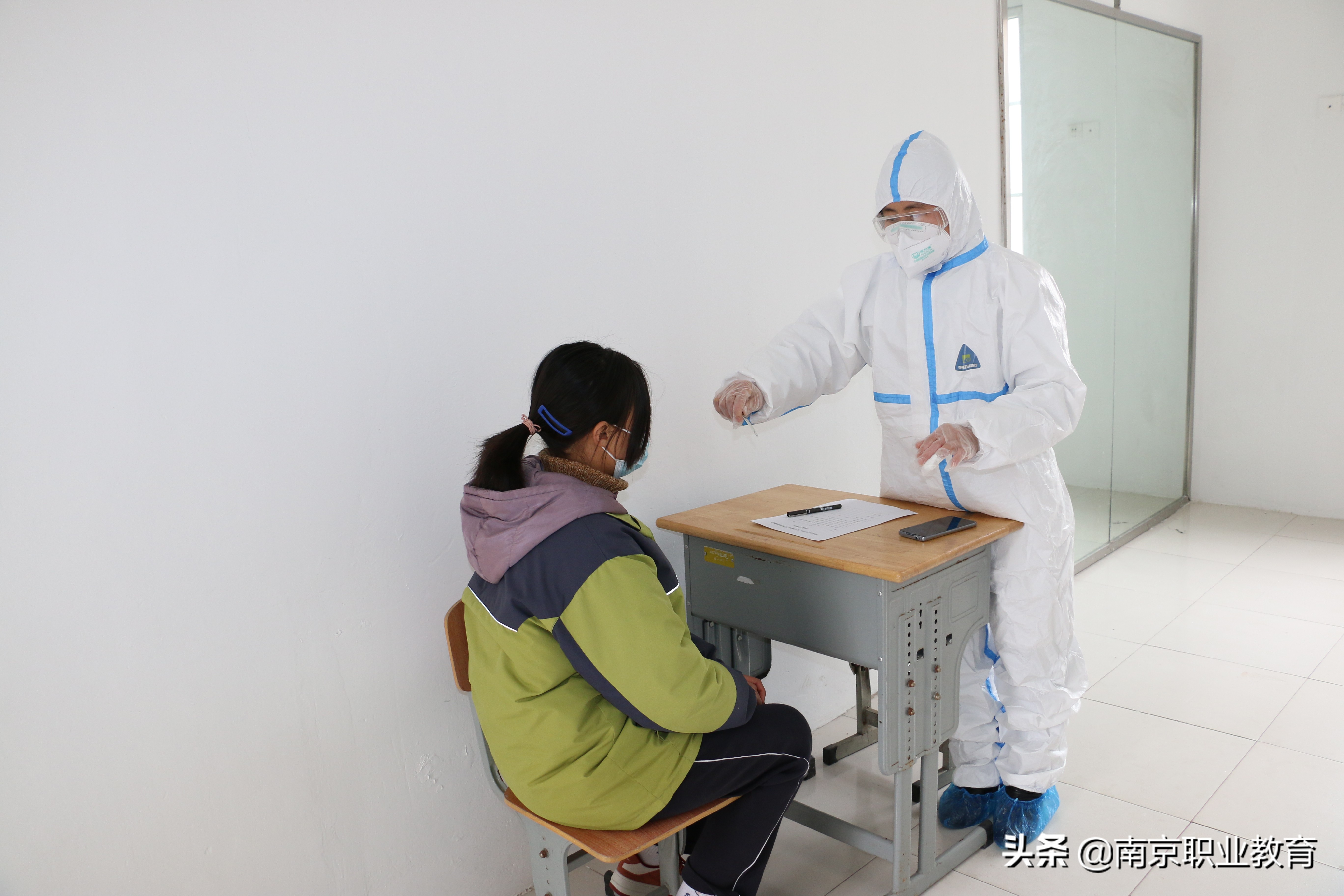 南京浦口中等专业学校开展期末疫情防控应急演练